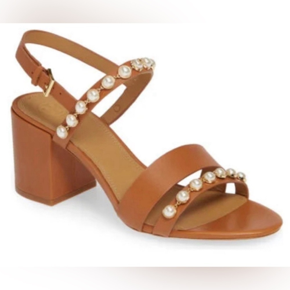 Tory Burch Emmy 65MM Pearl Sandal sz 9, great condition!